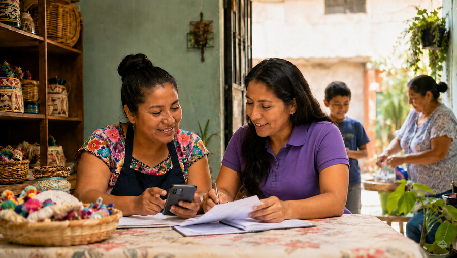 Personas trabajando juntas en una comunidad